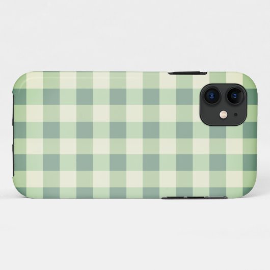 Green & White Play Gingham  Case-Mate iPhone Case (Achterkant (horizontaal))