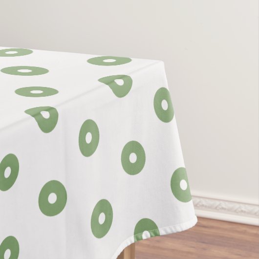 Green White Polka Dots Tafelkleed (Voorbeeld)
