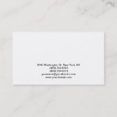 Green White Professional Trendy Visitekaartje (Achterkant)