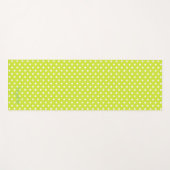 Green White Retro Polka Dots Monogram Oefening Yogamat (Voorkant (horizontaal))