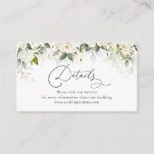 Green White Roses Detail Behuizing Kaart (Voorkant)