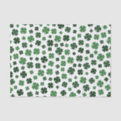 Green white Saint Patrick's Day shamrocks Tissuepapier (Voorkant)