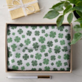 Green white Saint Patrick's Day shamrocks Tissuepapier (Geschenk)