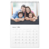 Green & White Scrapbook Custom Family Photo 2026 Kalender (Jan 2026)