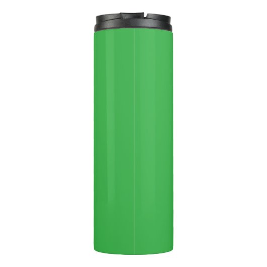 Green White Script Custom Name Thermal Tumbler Thermosbeker (Achterkant)
