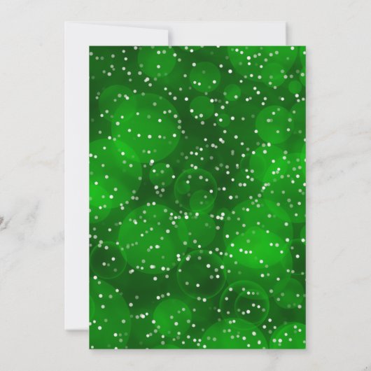 Green White Snow Bauble-kerstfeestdag Kaart (Achterkant)