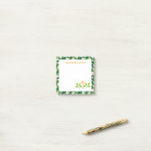 Green & White Spring Daisies & Vine Personalised Post-it® Notes (Op bureau)