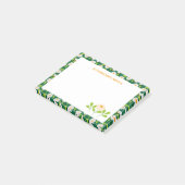 Green & White Spring Daisies & Vine Personalised Post-it® Notes (Schuin)