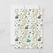 Green & White St Patricks Irish Thank You Card Bedankkaart (Achterkant)