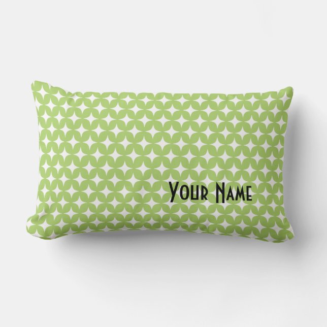 Green White Star Pillow Kussen (Voorkant)