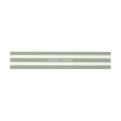 Green White Stripe Pattern Wedding Uitnodigingen Wikkel (Vlak)
