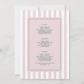 Green & White Striped Last Swing Before the Ring Kaart (Achterkant)