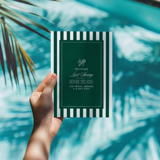 Green & White Striped Last Swing Before the Ring Kaart