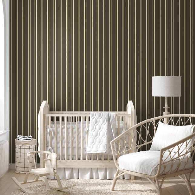 Green & White Striped Wallpaper  Behang (Kinderen)