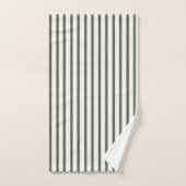 Green White Stripes  Bad Handdoek (Handdoek)