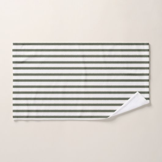 Green White Stripes  Bad Handdoek (Handdoek)