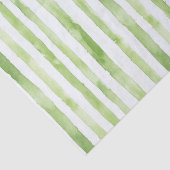 Green White Stripes Beach Verjaardag Tissuepapier (Detail)