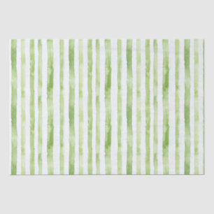 Green White Stripes Beach Verjaardag Tissuepapier