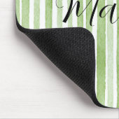 Green White Stripes Muismat (Hoek)