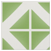 Green White Trendy Triangles Pattern Fabric Stof (Close Up)