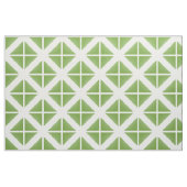 Green White Trendy Triangles Pattern Fabric Stof (Fat Quarter)