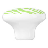 Green White Turquoise Leopard Zebra Skin Monogram Keramische Knop (Zijkant)