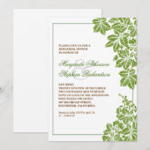 Green & White Vineyard repetitie uitnodigingen (Voorkant / Achterkant)