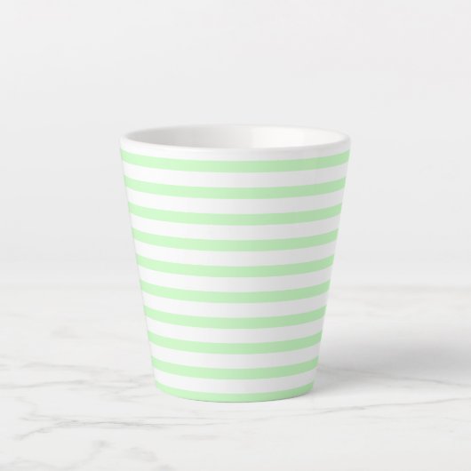 green-white –zweifarbig two-tone grün-weiß pastel latte mok (Voorkant)