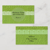 Green Wild Animal Print Visitekaartje (Voorkant / Achterkant)