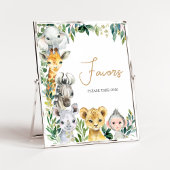 Green Wild One Safari Baby shower Favorieten Poster