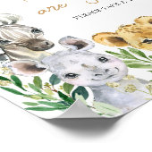 Green Wild One Safari Baby's zijn zoet Poster (Hoek)