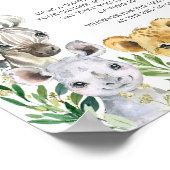 Green Wild One Safari Zeg niet Baby Poster (Hoek)