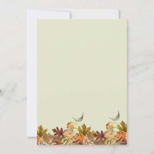 Green Wild One Woodland Pumpkin Truck 1e verjaarda Kaart (Achterkant)