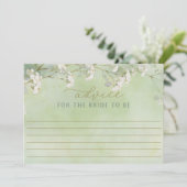 Green Wildflower Advice for the Bride Card Advieskaart (Staand voorkant)