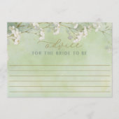 Green Wildflower Advice for the Bride Card Advieskaart (Voorkant)