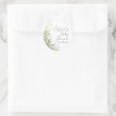 Green Wildflower Baby shower Stickers (Tas)