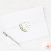 Green Wildflower Baby shower Stickers (Envelop)
