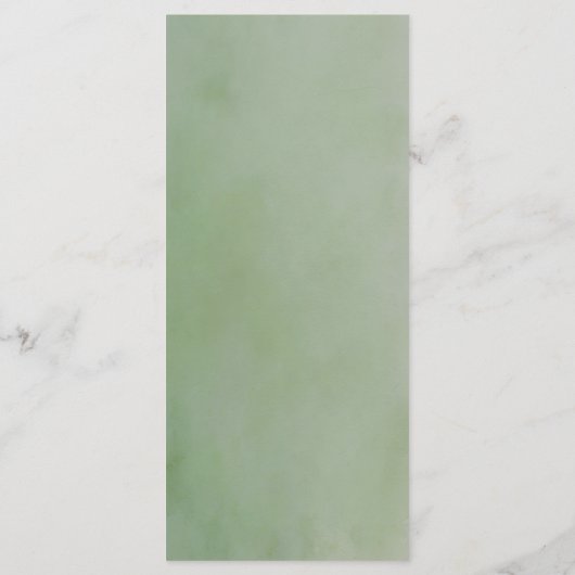 Green Wildflower Bridal Shower Menu (Achterkant)