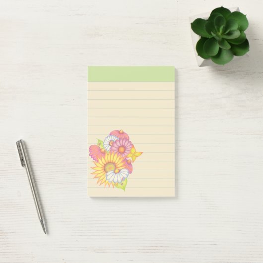 Green Wildflowers Post merkt op Post-it® Notes (Kantoor)