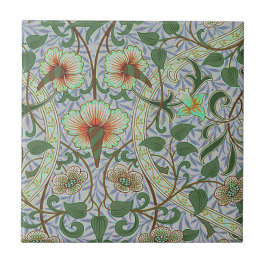 -Green William Morris Daffodil Floral Tegeltje