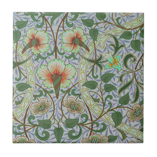 -Green William Morris Daffodil Floral Tegeltje
