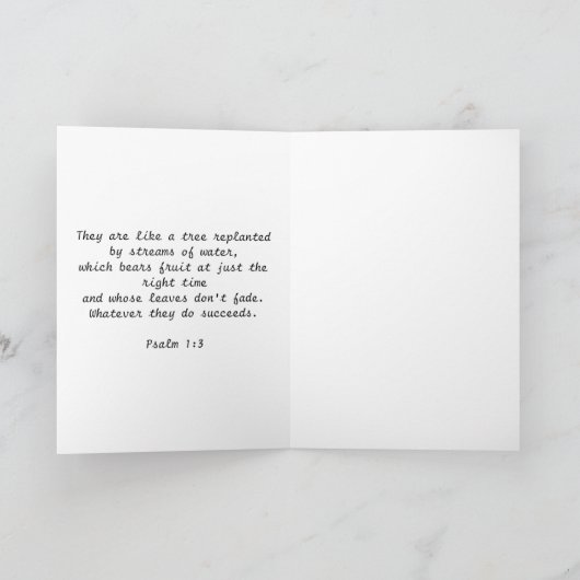 Green Willow Tree Wenskaart Kaart (Binnen)