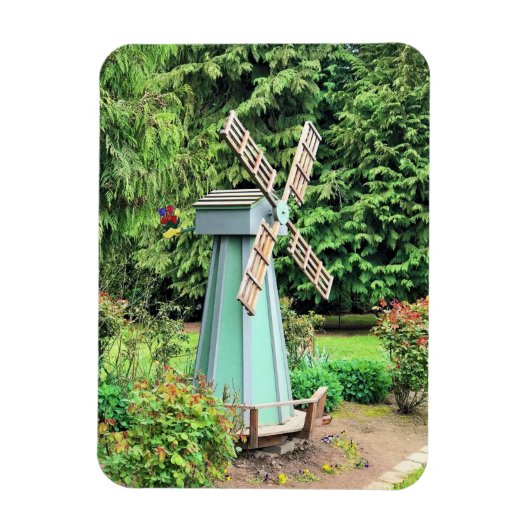 Green Windmill Garden Decor Magneet (Verticaal)