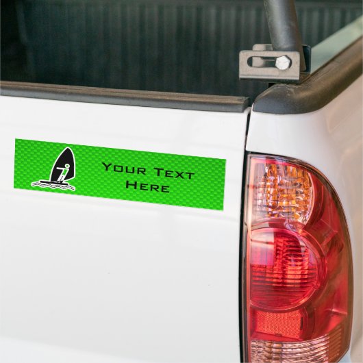 Green Windsurfing Bumpersticker (Op Truck)