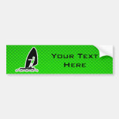 Green Windsurfing Bumpersticker (Voorkant)