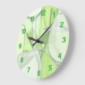 Green Wine Glasses Numbered Wall Clock Grote Klok (Hoek)