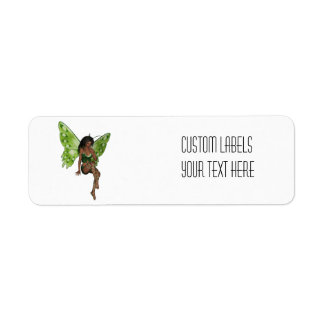 Green Wing Lady Faerie 6 - 3D Fairy - Etiket