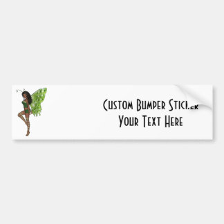Green Wing Lady Faerie 7 - 3D Fairy - Bumpersticker