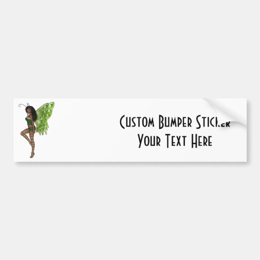 Green Wing Lady Faerie 7 - 3D Fairy - Bumpersticker (Voorkant)