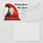 Green Wing Macaw Visitekaartje (Voorkant / Achterkant)